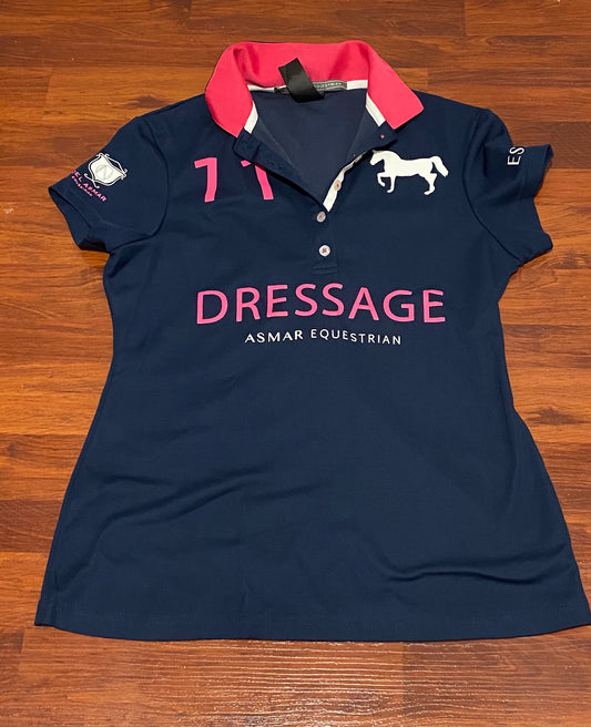 Asmar XS Polo Shirt Navy and Pink